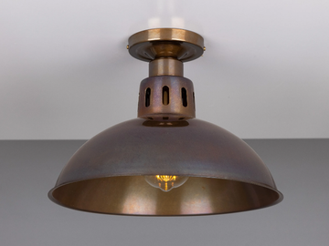 PARIS INDUSTRIAL BRASS CEILING FITTING - Handmade brass ceiling lamp by mullan lighting - view 3